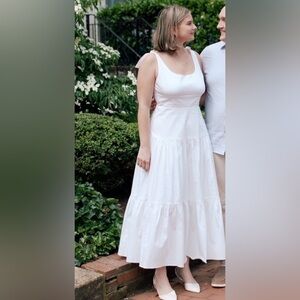 Kate Spade Newport Cotton Poplin Tiered Midi-Dress